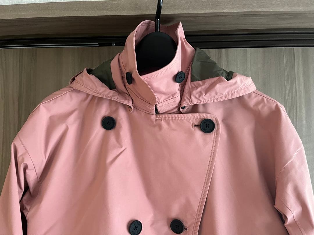 AIGLE GORE-TEXピンク ダブルブレスト レインコート
