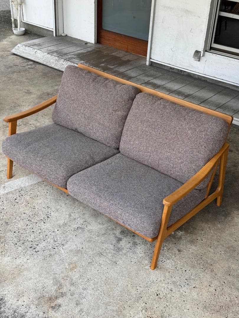 シギヤマ家具 ロクサー 2.5人掛けソファ オーク無垢 布張り木フレーム 北欧