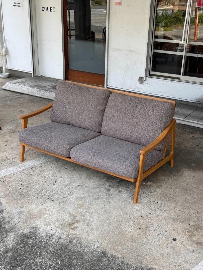 シギヤマ家具 ロクサー 2.5人掛けソファ オーク無垢 布張り木フレーム 北欧