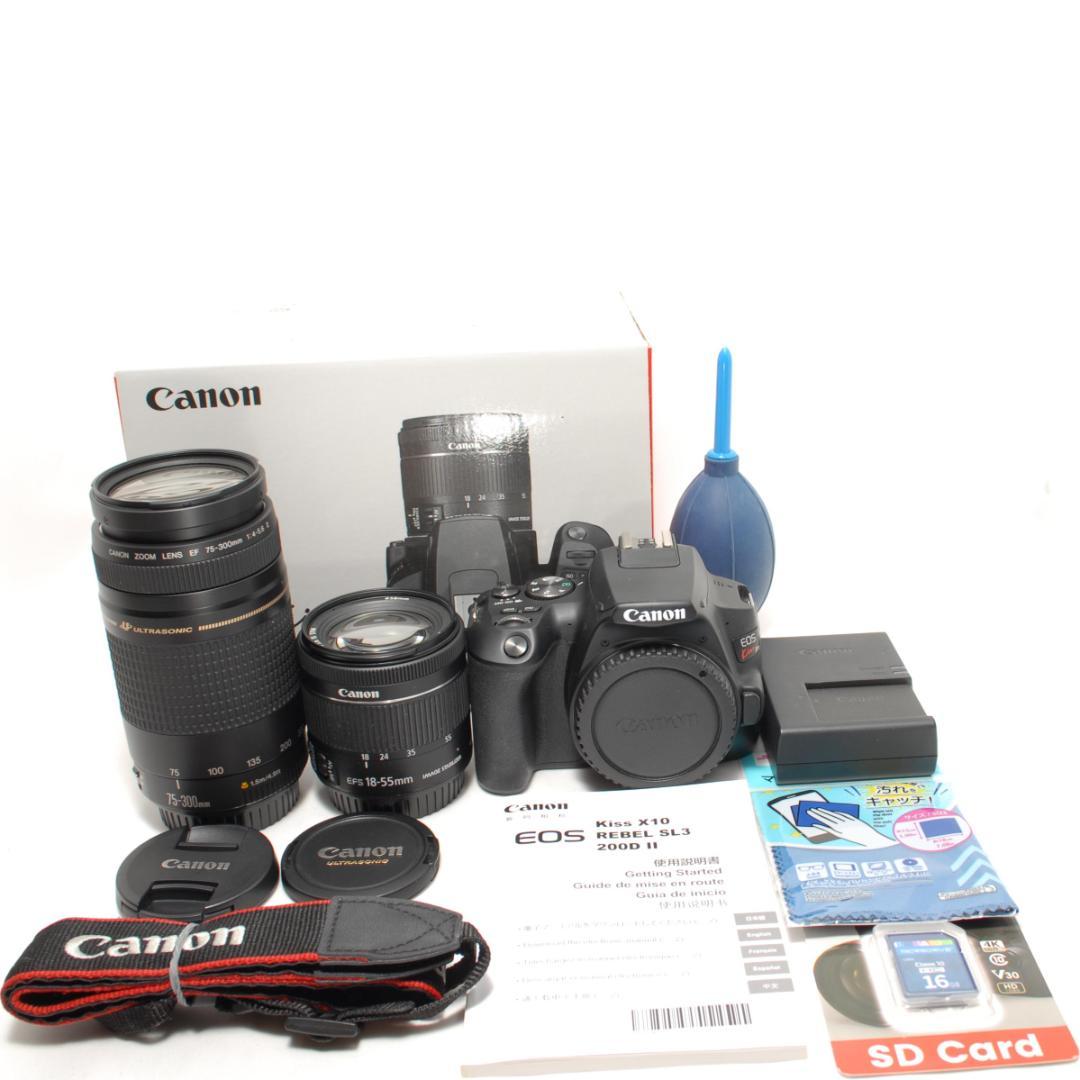 ☘️美品✨付属品多数☘️Canon kiss x10 超望遠ダブルレンズキット