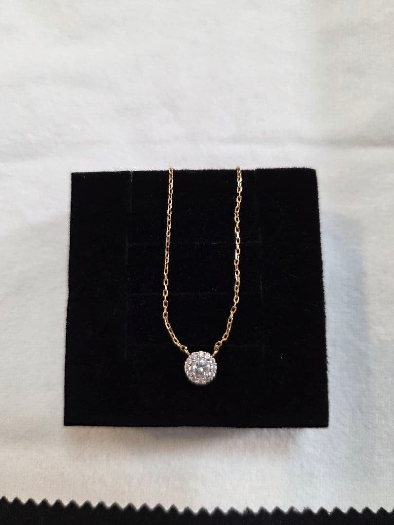 ヴァンドーム青山 K18PG ダイヤネックレス 0.19ct 3EX