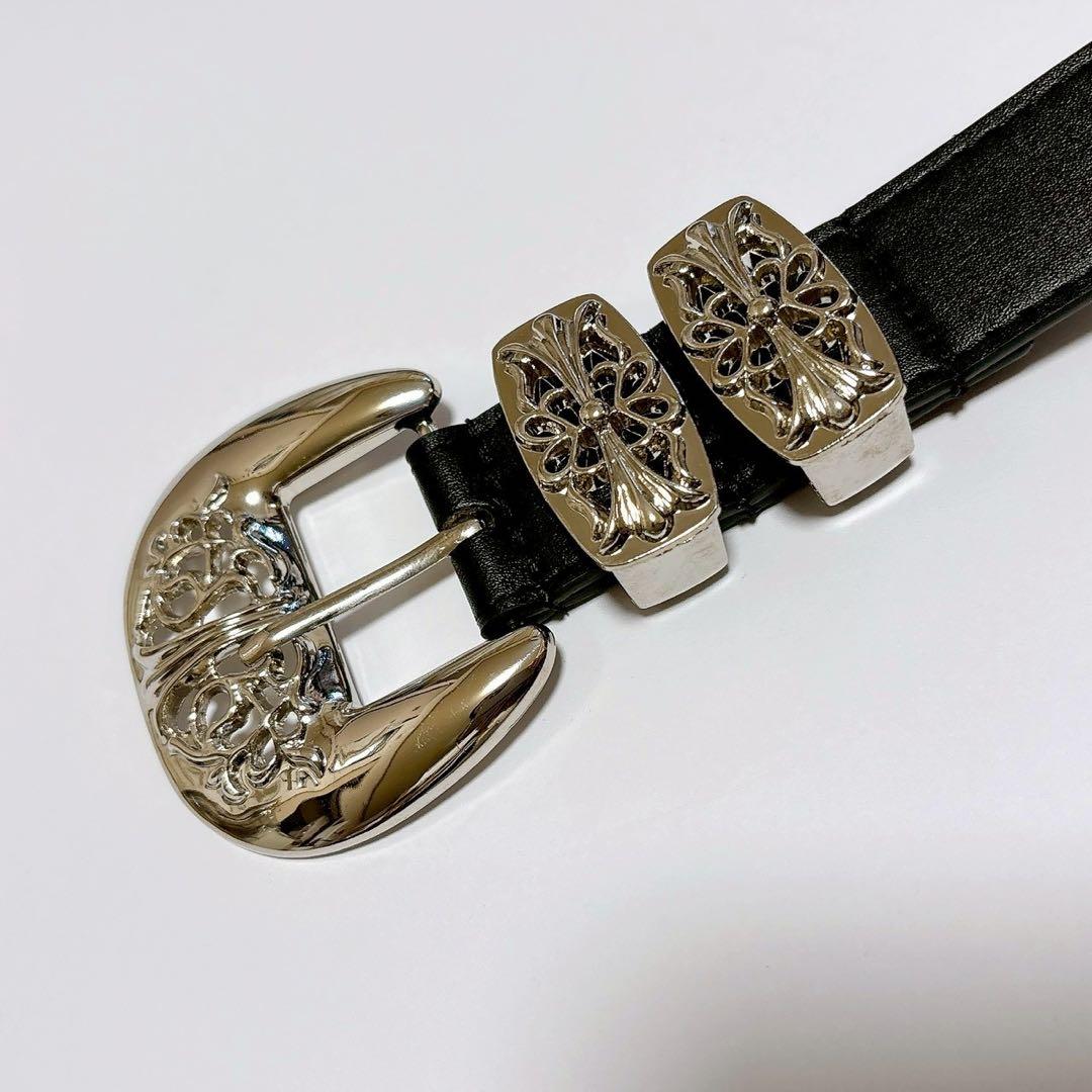 【ぬまちゃん】ウエスタンベルト　黒　ヴィンテージ　ストリート　Y2K