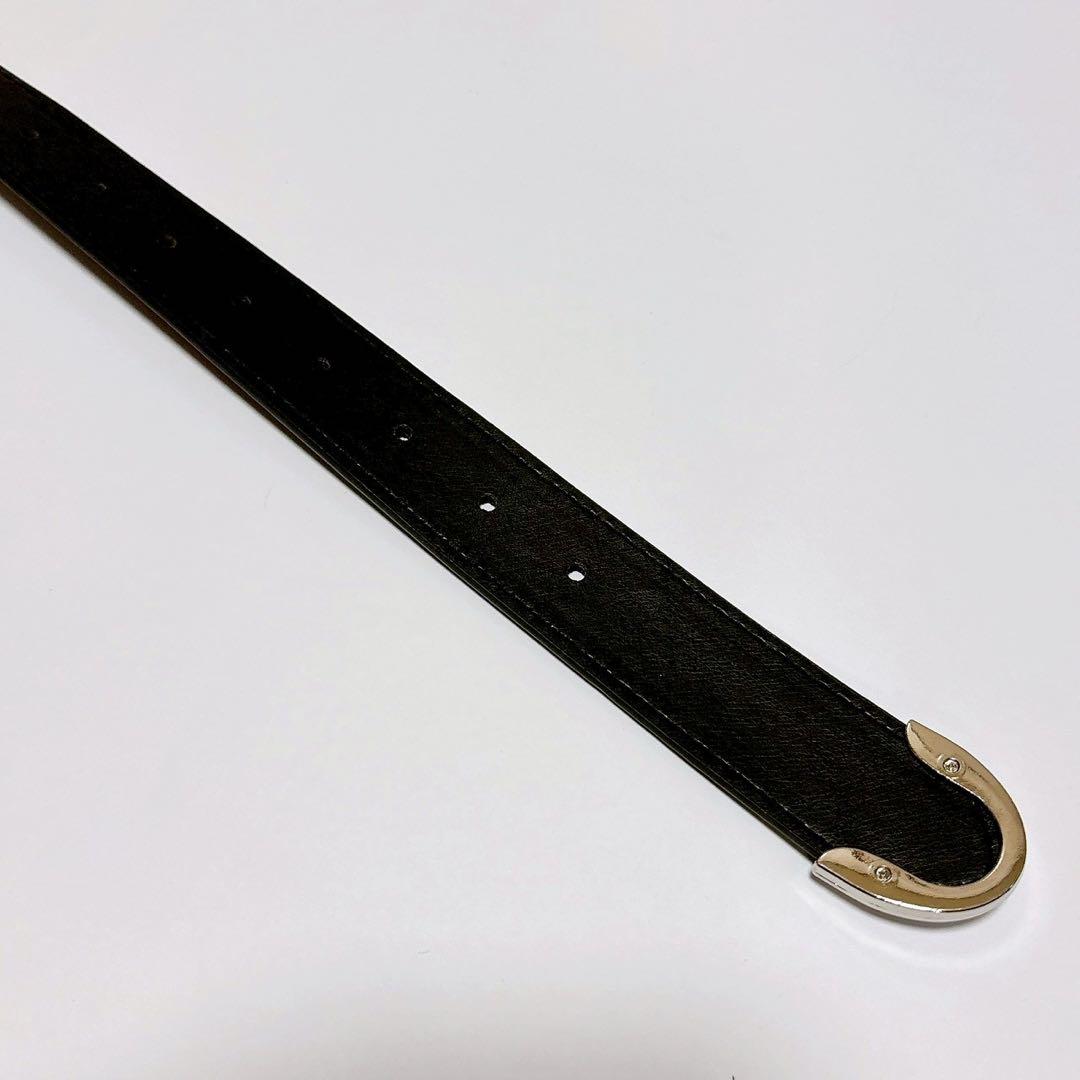 【ぬまちゃん】ウエスタンベルト　黒　ヴィンテージ　ストリート　Y2K