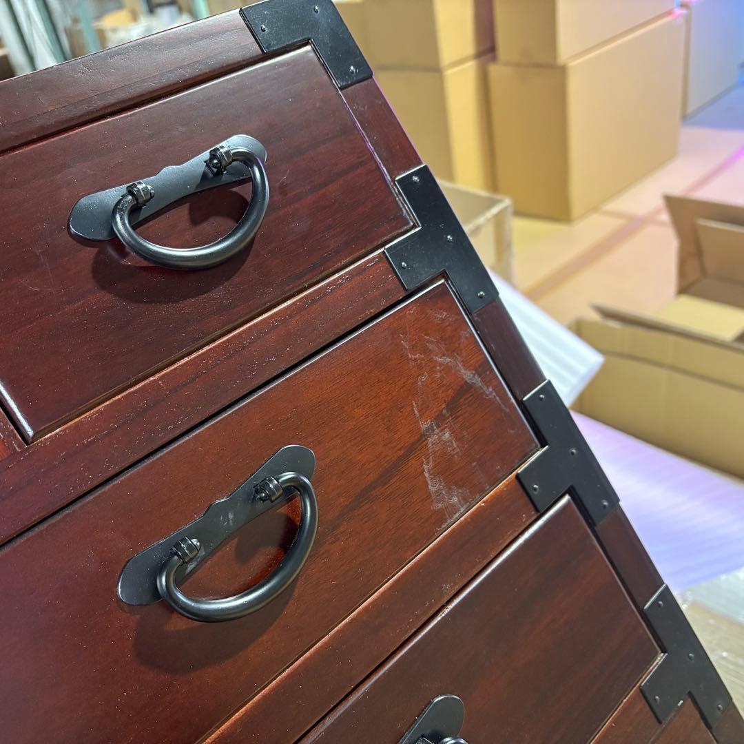 訳あり品！【78】民芸家具桐材木製無垢多引き出し箪笥チェスト総桐タンス収納家具