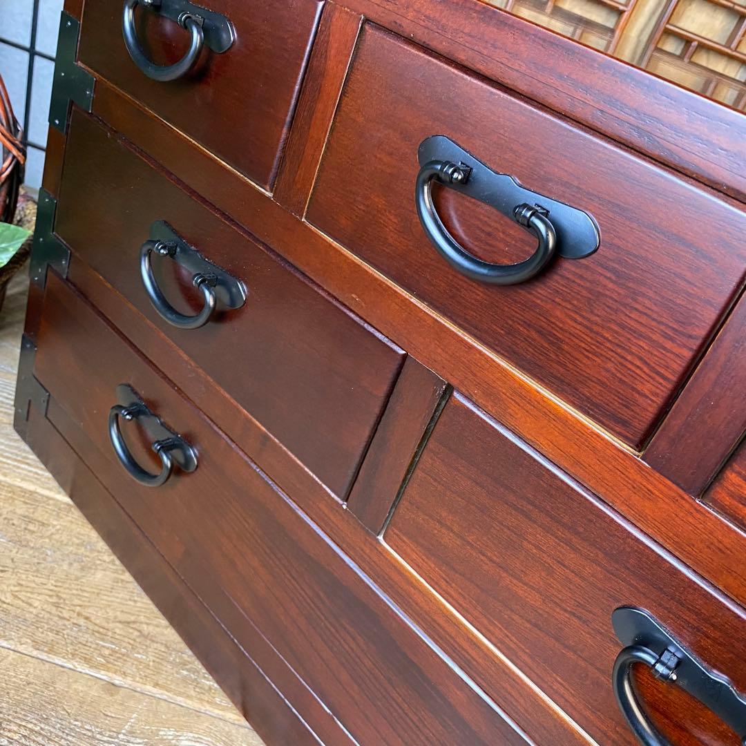 訳あり品！【78】民芸家具桐材木製無垢多引き出し箪笥チェスト総桐タンス収納家具