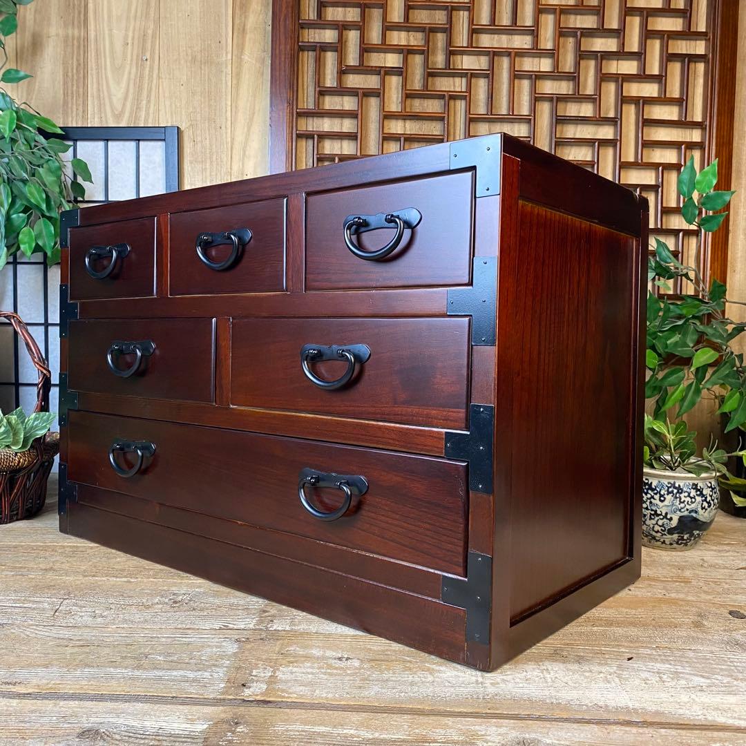 訳あり品！【78】民芸家具桐材木製無垢多引き出し箪笥チェスト総桐タンス収納家具