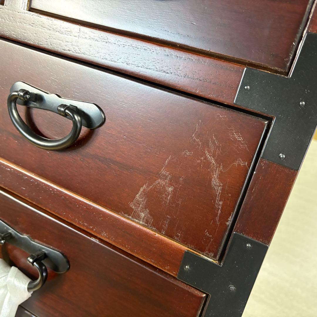 訳あり品！【78】民芸家具桐材木製無垢多引き出し箪笥チェスト総桐タンス収納家具