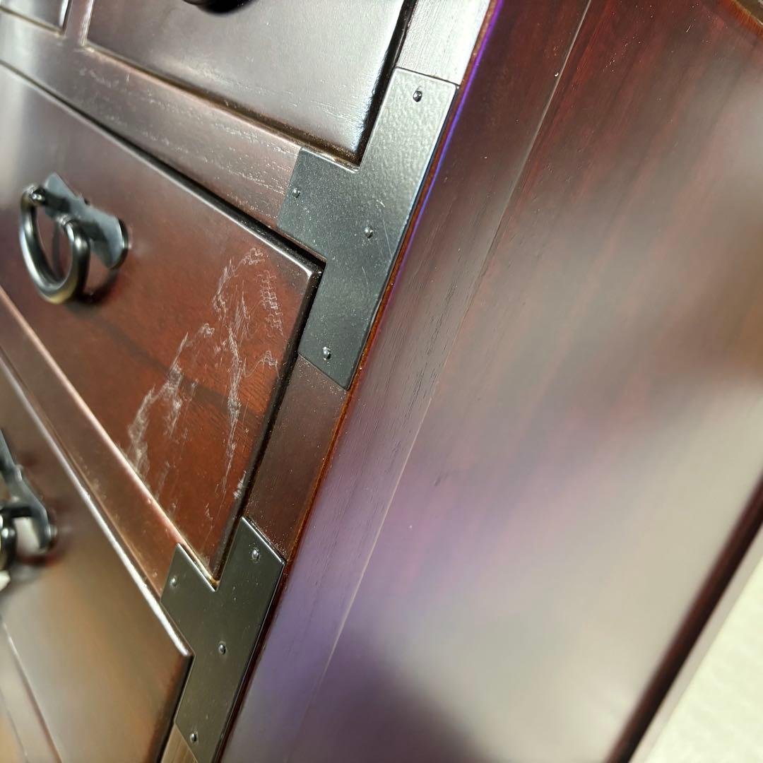 訳あり品！【78】民芸家具桐材木製無垢多引き出し箪笥チェスト総桐タンス収納家具