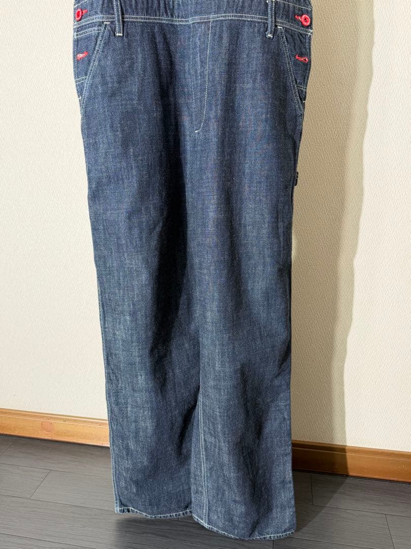 CUNE キューン うさぎプリント デニムオーバーオール サロペット