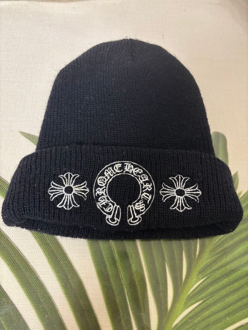 CHROME HEARTS ブラック　ニット帽