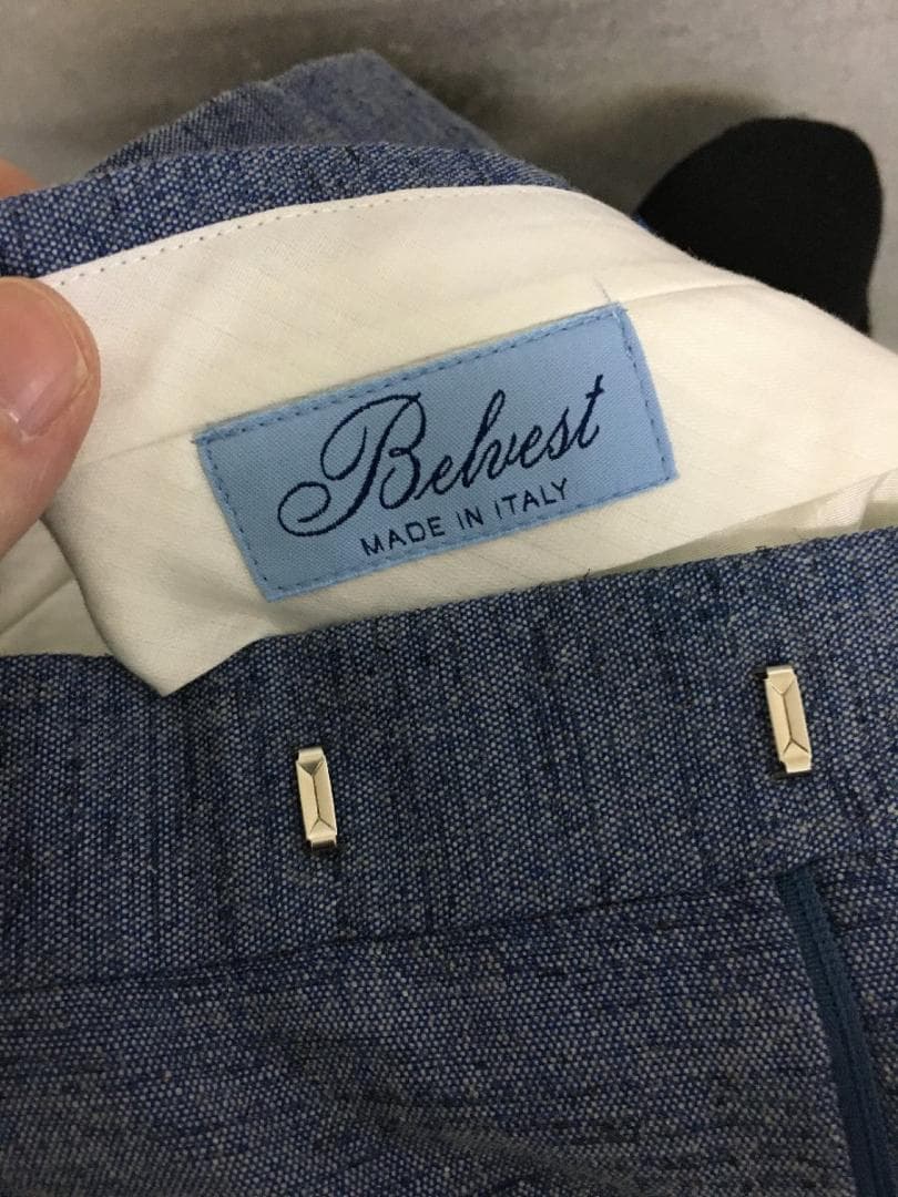 ベルベスト 最高級 BEAMS F購入 ダブルブレスト セットアップ スーツ