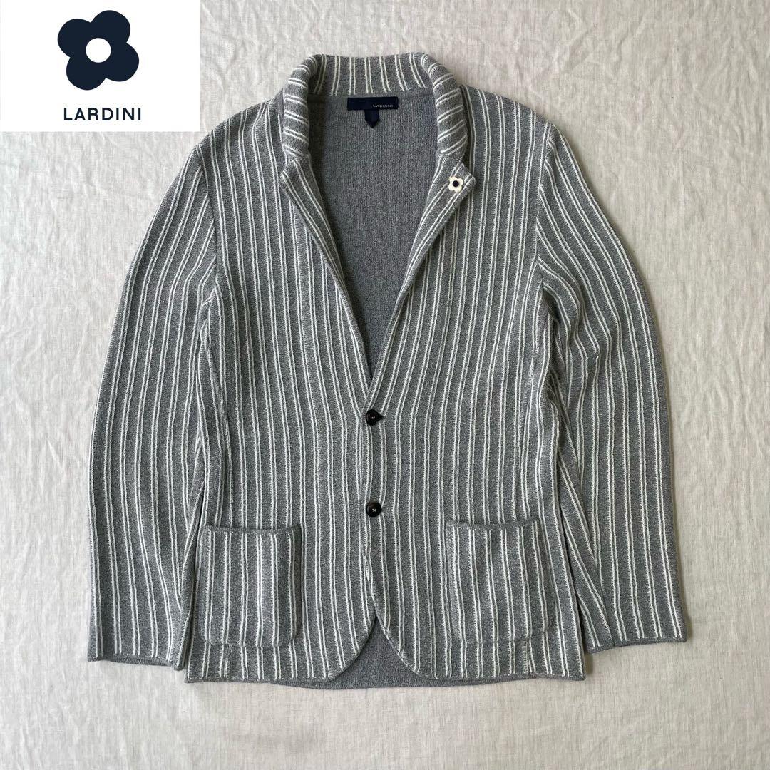 LARDINI ラルディーニ パイル地 ストライプ テーラードジャケット