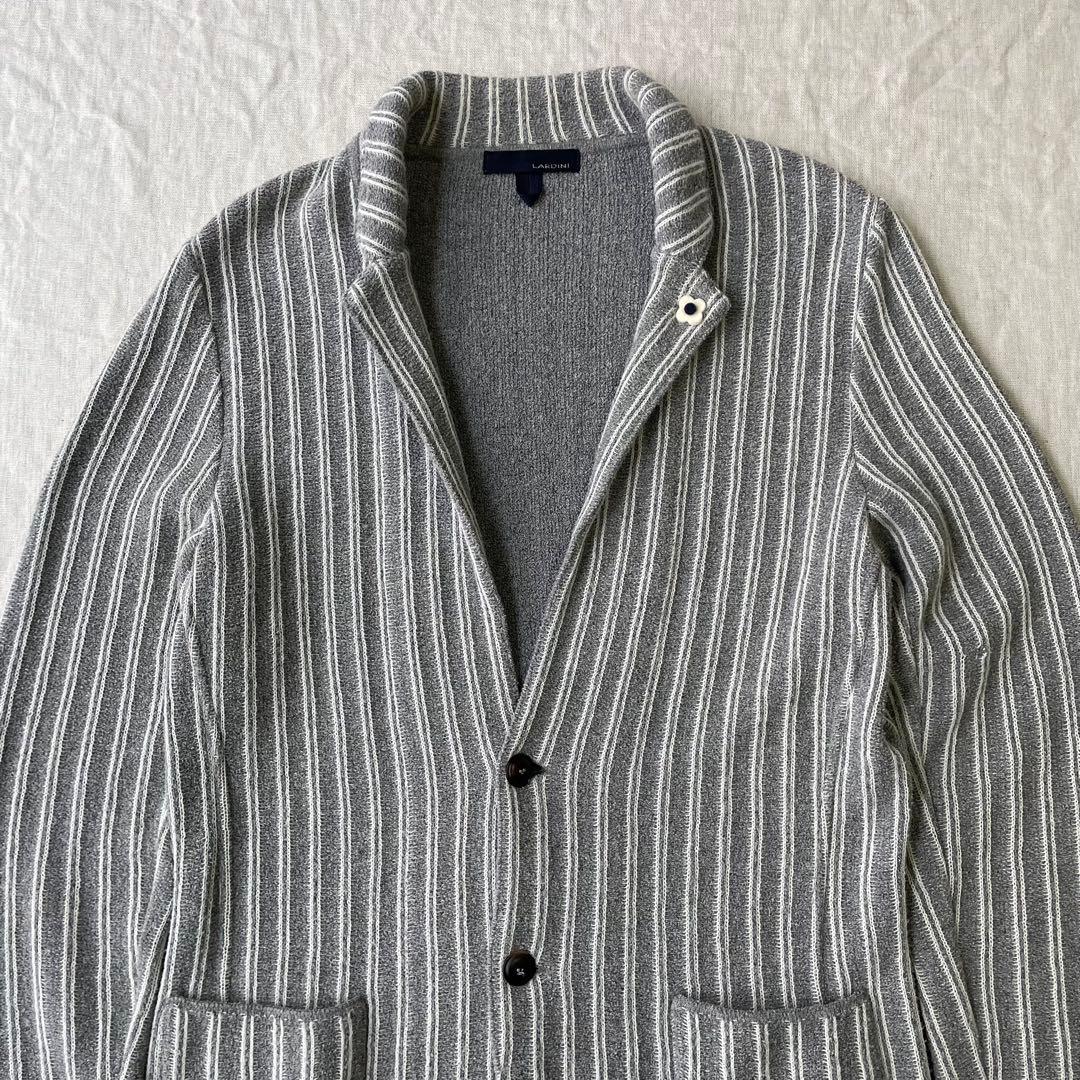 LARDINI ラルディーニ パイル地 ストライプ テーラードジャケット