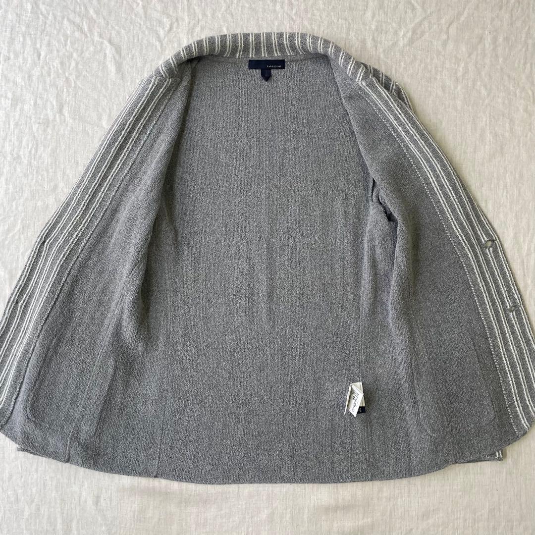 LARDINI ラルディーニ パイル地 ストライプ テーラードジャケット