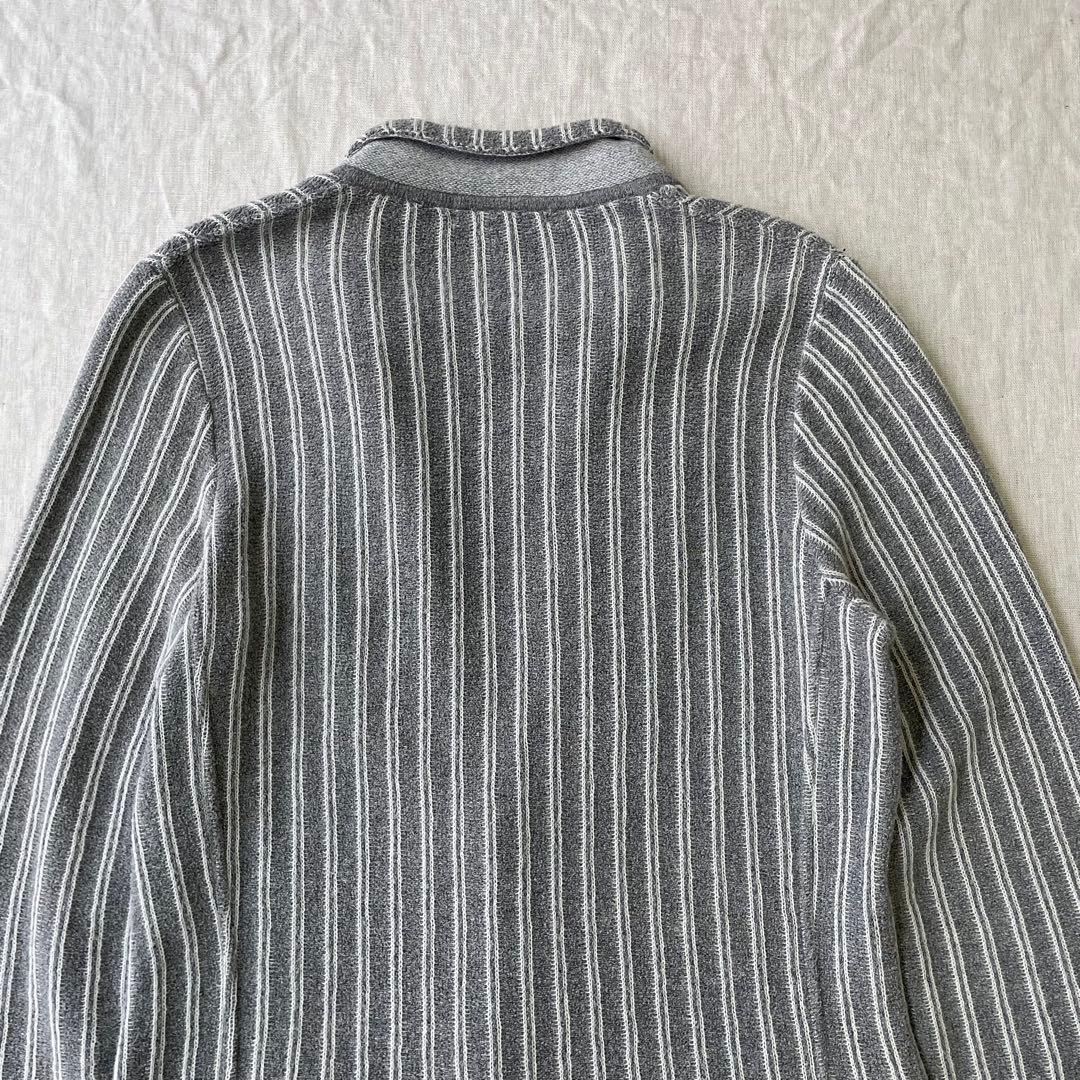 LARDINI ラルディーニ パイル地 ストライプ テーラードジャケット