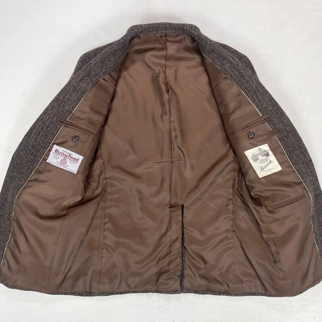 ハリスツイード× Berwick ツイードウール テーラードジャケット 92A5