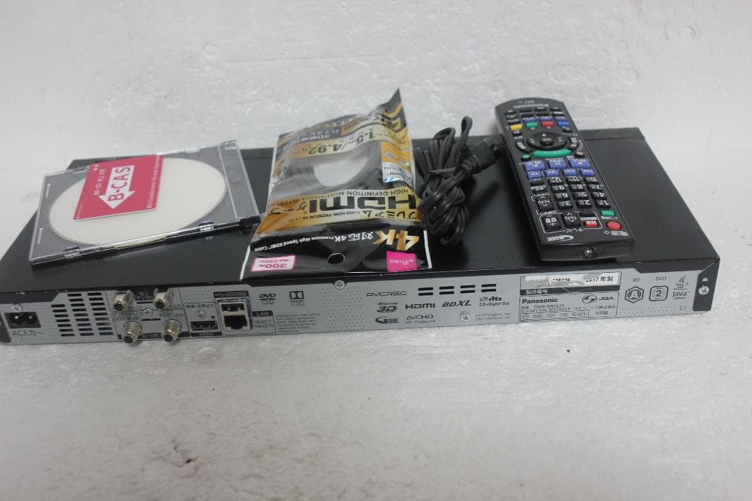 内部徹底清掃 PANASONICブレーレイDMR-BRS520 500GB リモ