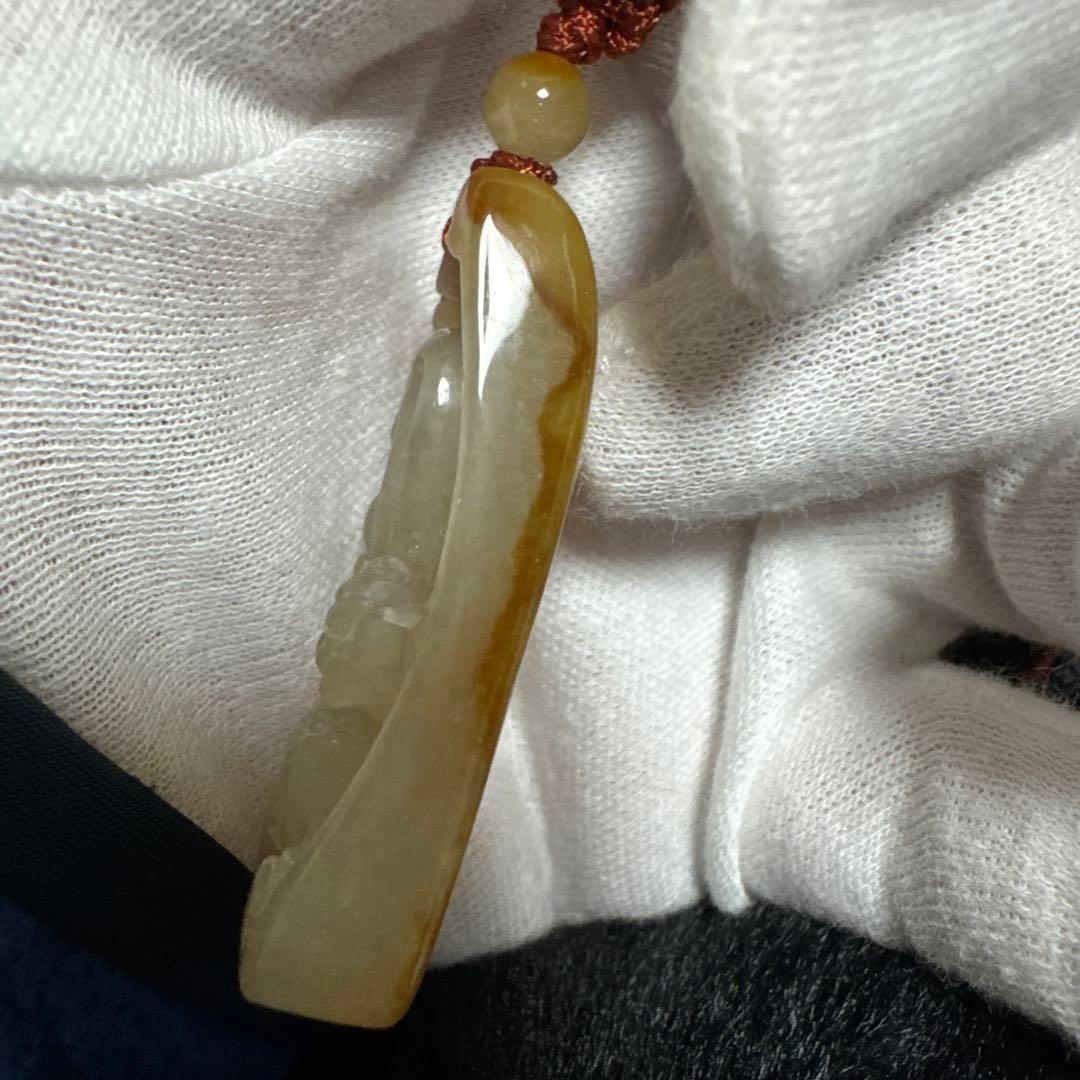 【極美品】天然本翡翠 龍 ペンダント ジョイテック 鑑別済 希少 2008年製