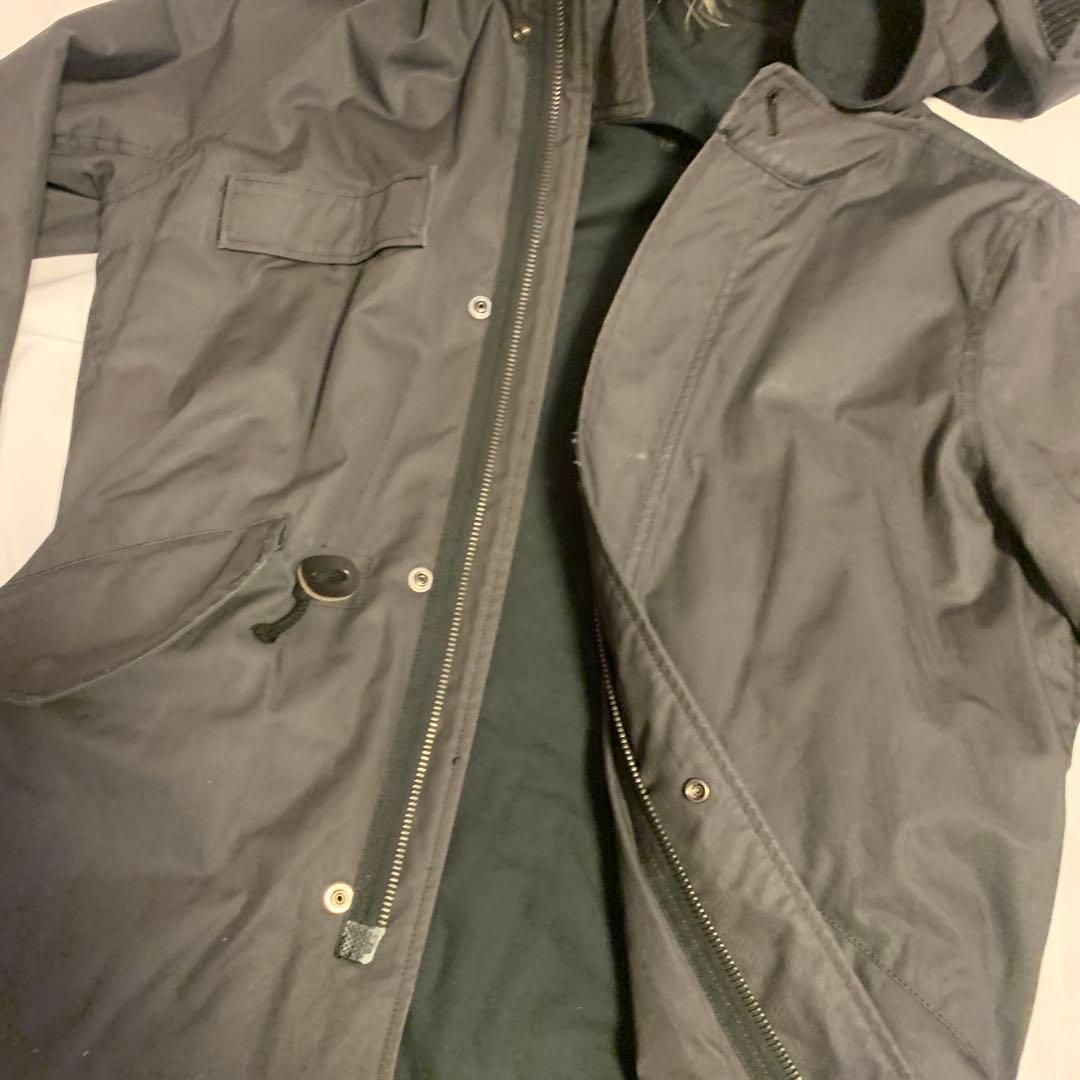 モッズコート取り外しファ付ブラックサイズ44 暖Thinsulateシンサレート