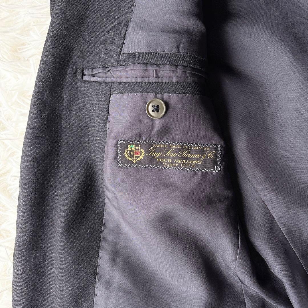 美品 ロロピアーナ エディフィス スーツ セットアップ グレー 高級生地 44