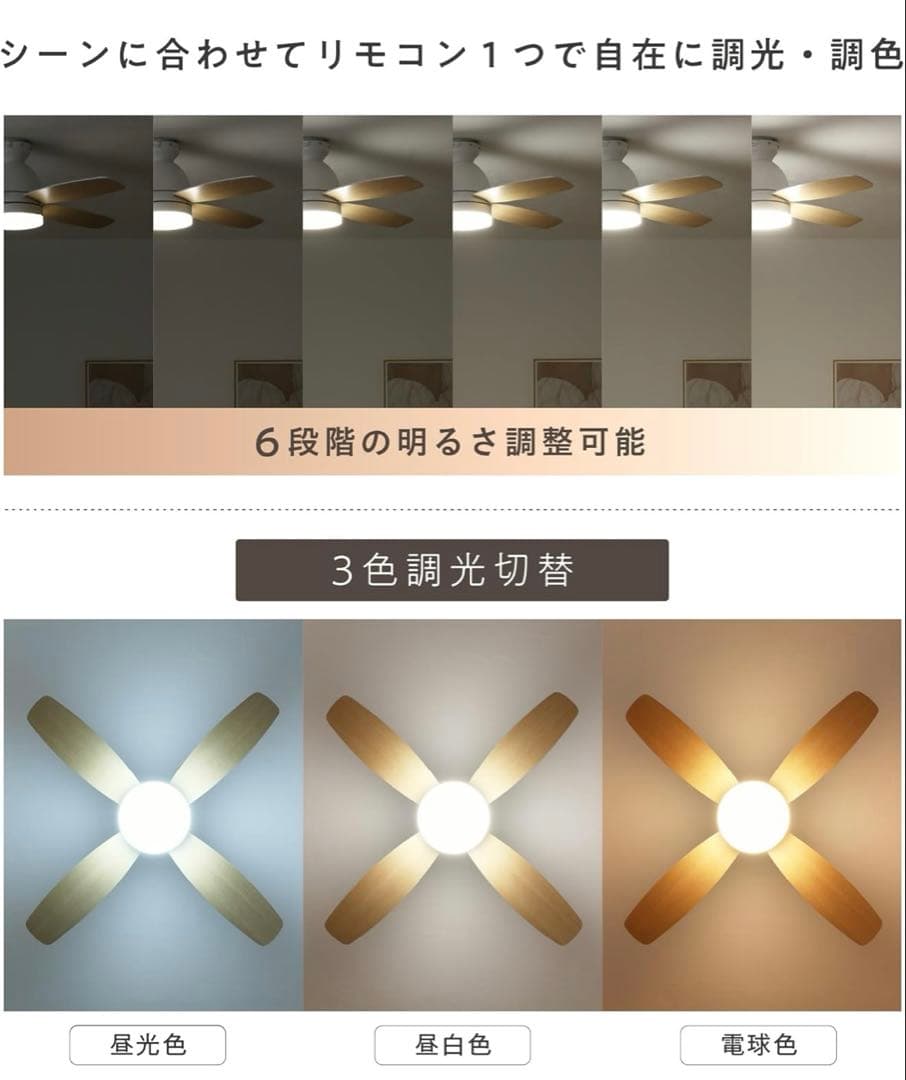 VENTOTA シーリングファンライト調光調色 ForteNA vo410531