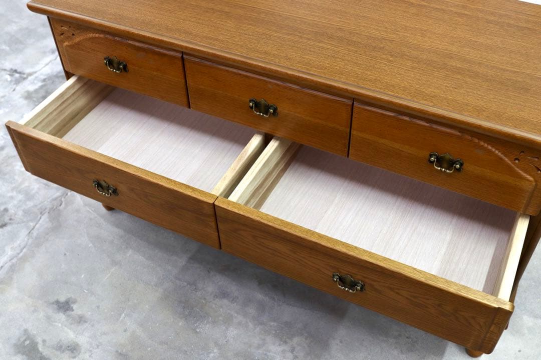 GMHN336B○クラシック アンティーク調 3段チェスト サイドボード リビン