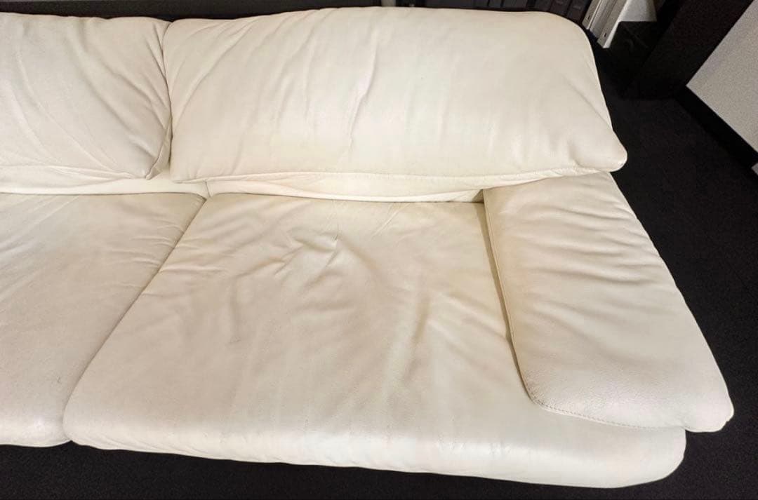 B&B Italia 本革ソファ アイボリー 3人掛け イタリア製