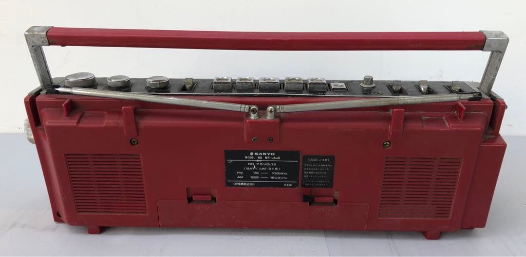 SANYO MR-U4MK2 赤　ラジカセ 昭和レトロ動作訳あり(D193)