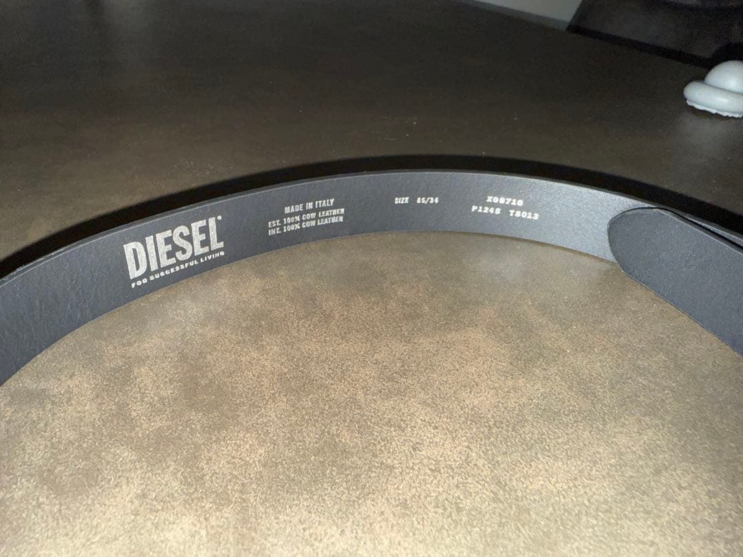 DIESEL ブラック ベルト 85/34
