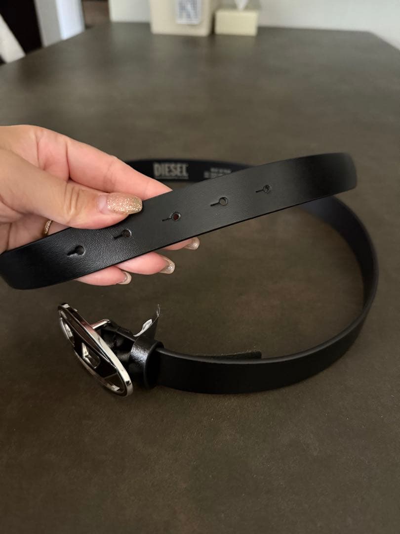 DIESEL ブラック ベルト 85/34