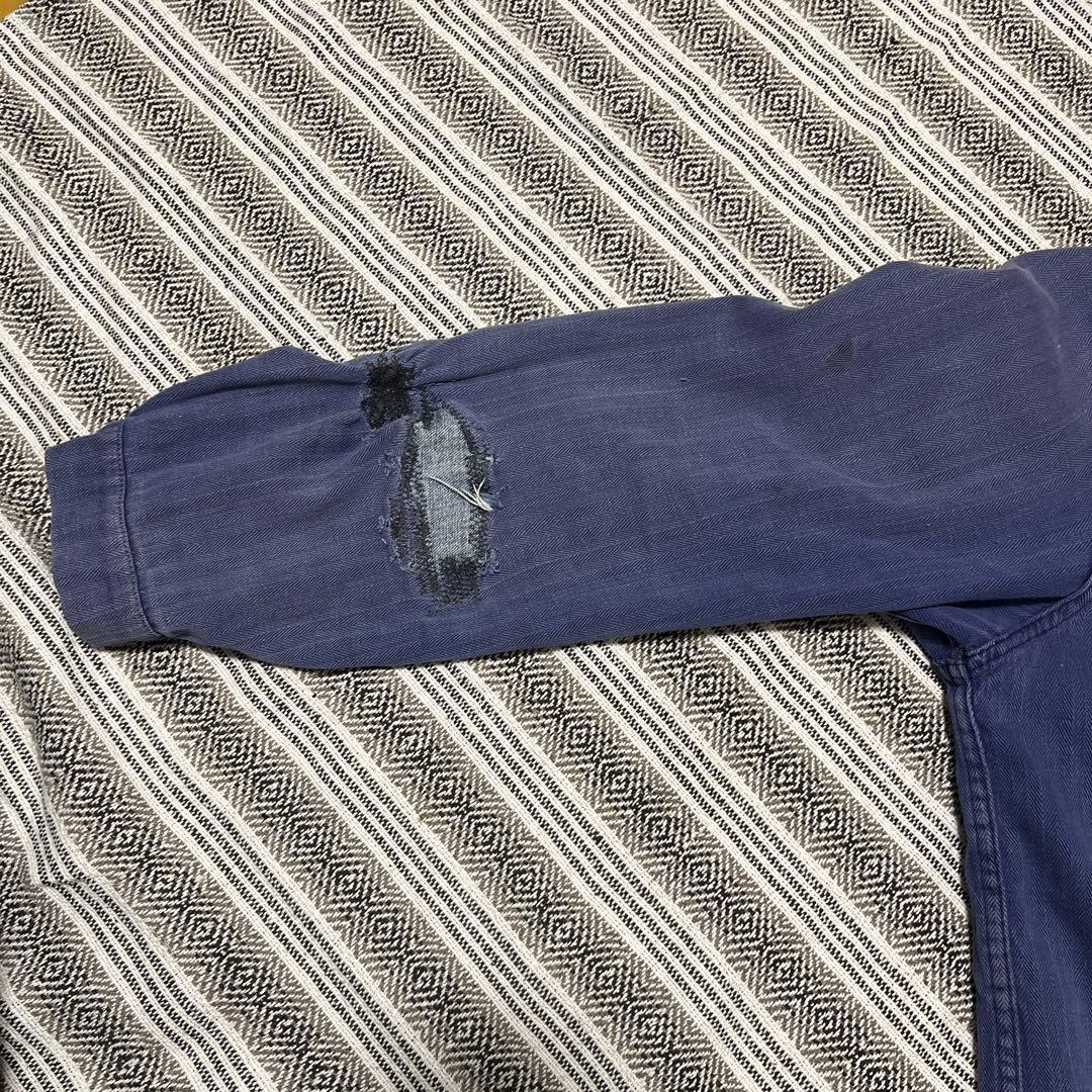 60s フレンチワークジャケット ヘリンボーン フェード ユーロ