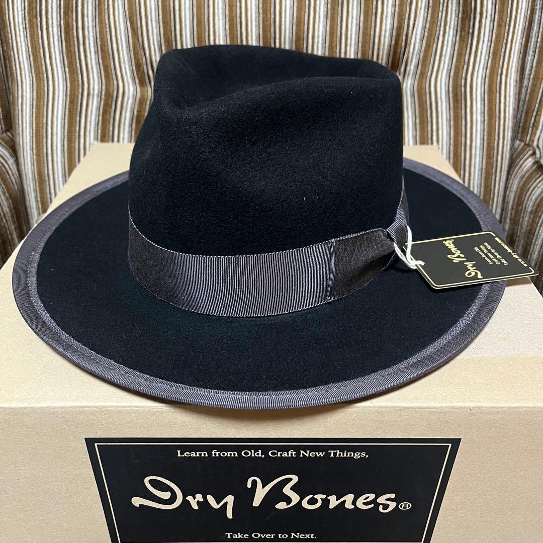 Dry Bones ウールフェルトハット 黒 ドライボーンズ
