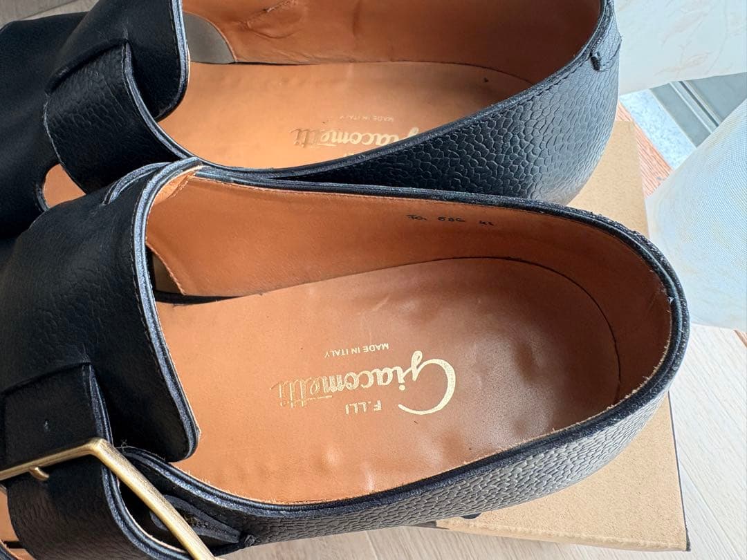 【美品】フラテッリジャコメッティ　サンダル 黒41サイズ（26cm）