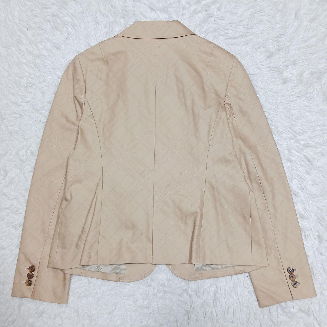 ✨新品✨サイズ44✨バーバリー ロンドン　シャドーチ ェックジャケット　ベージュ