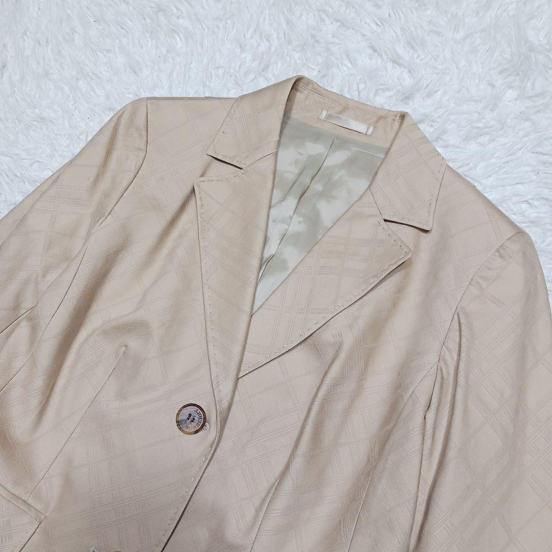 ✨新品✨サイズ44✨バーバリー ロンドン　シャドーチ ェックジャケット　ベージュ