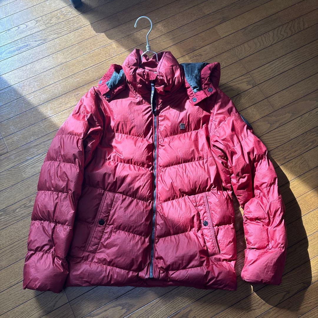 G-STAR RAW メンズ ダウンジャケット ワインレッド