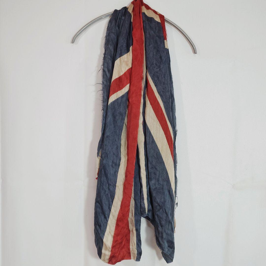 イフシックスワズナイン ストール ユニオンジャック 大判 ルグランブルー