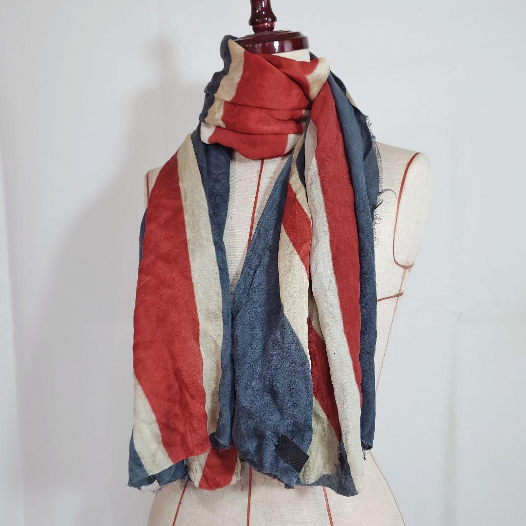 イフシックスワズナイン ストール ユニオンジャック 大判 ルグランブルー