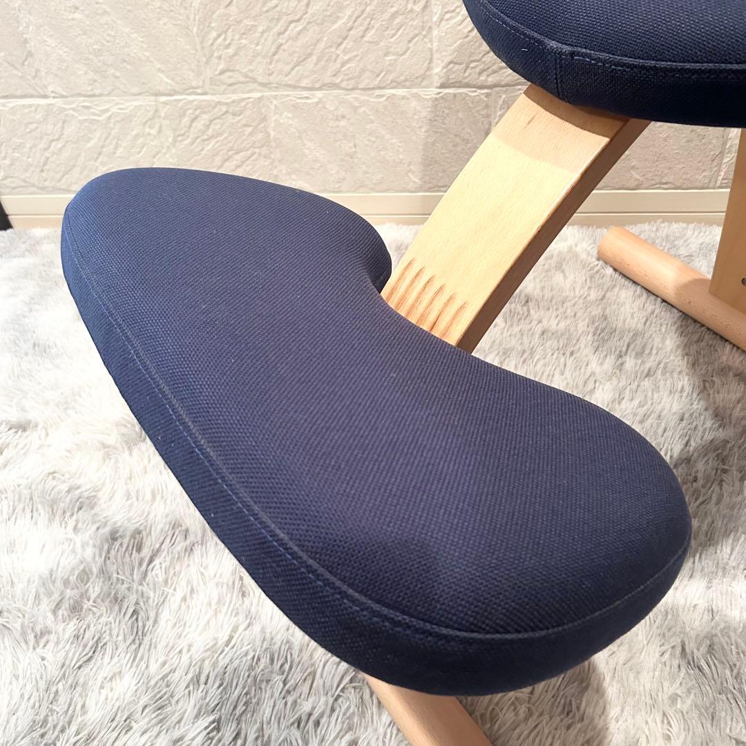 バランスラボ　balans Easy　姿勢矯正椅子　ネイビー　専用カバー付き