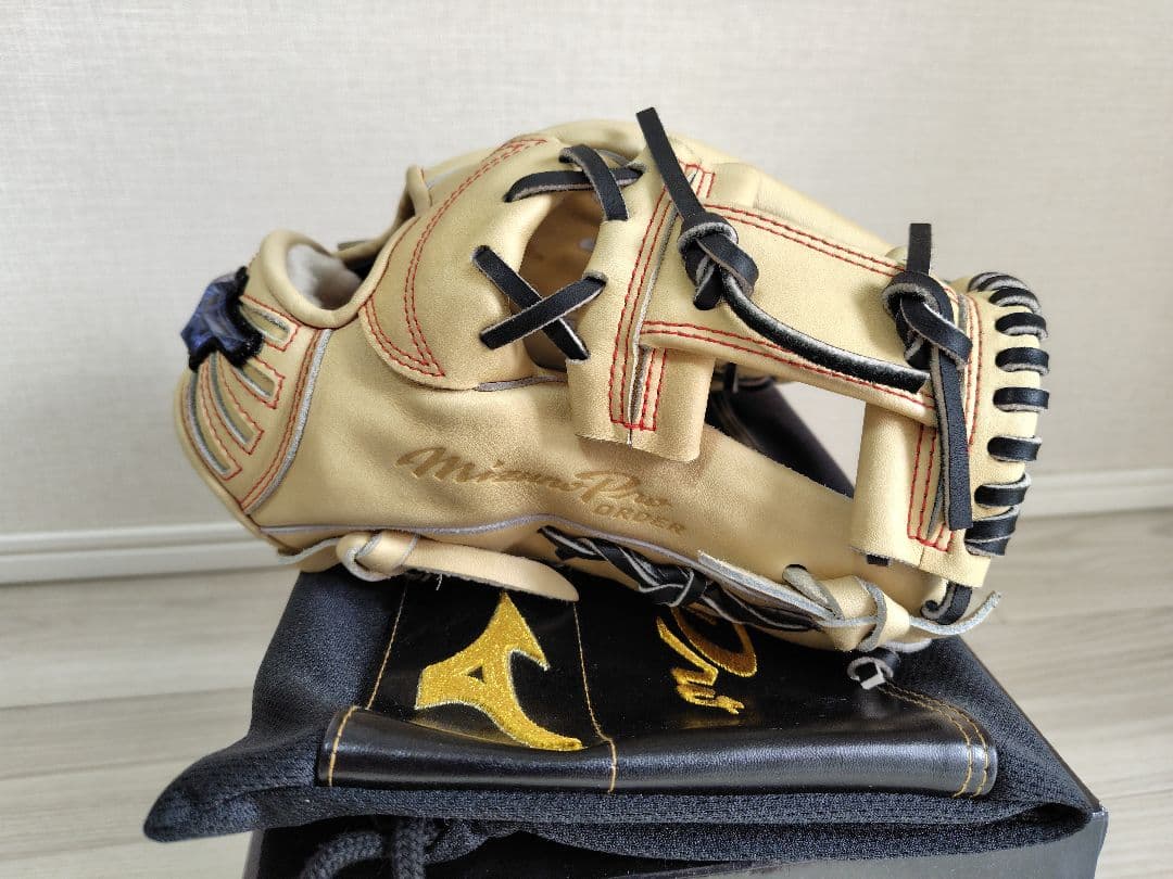 ミズノプロ　オーダー　波賀JAPAN 岸本耕作印　軟式　MIZUNO