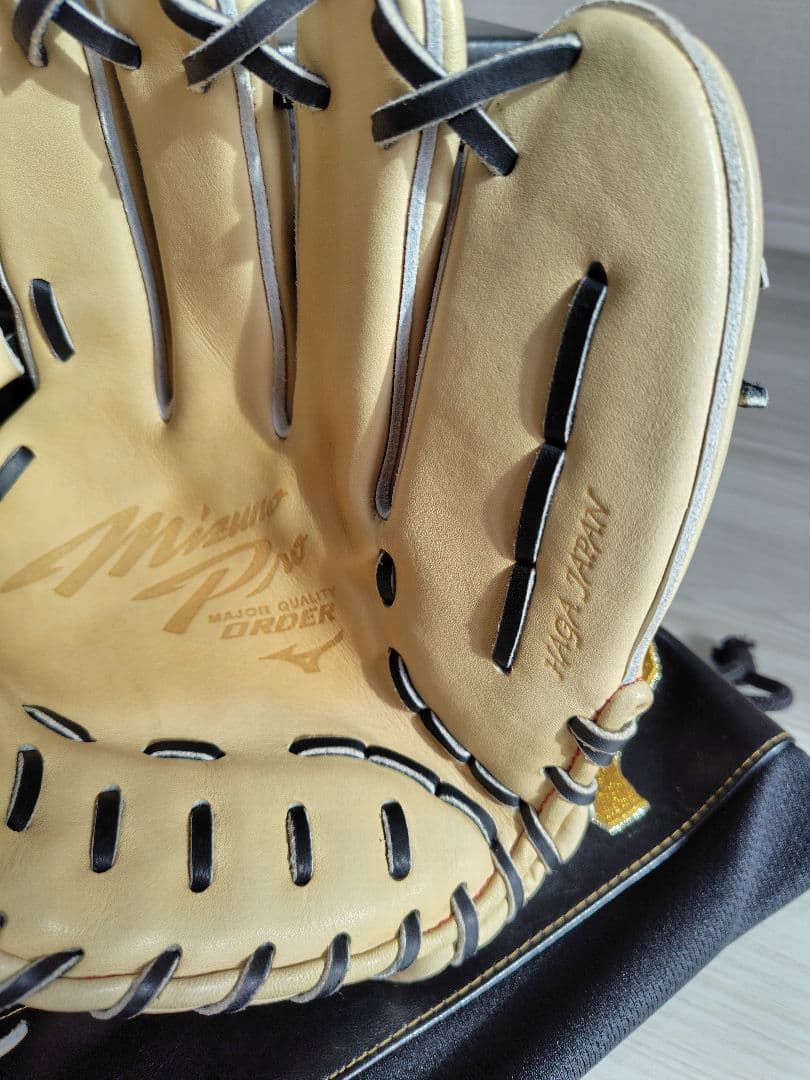 ミズノプロ　オーダー　波賀JAPAN 岸本耕作印　軟式　MIZUNO