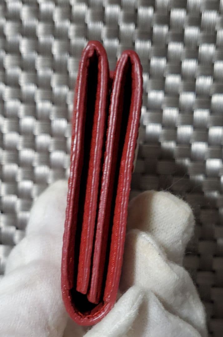 HERMES レザー名刺入れ レッド