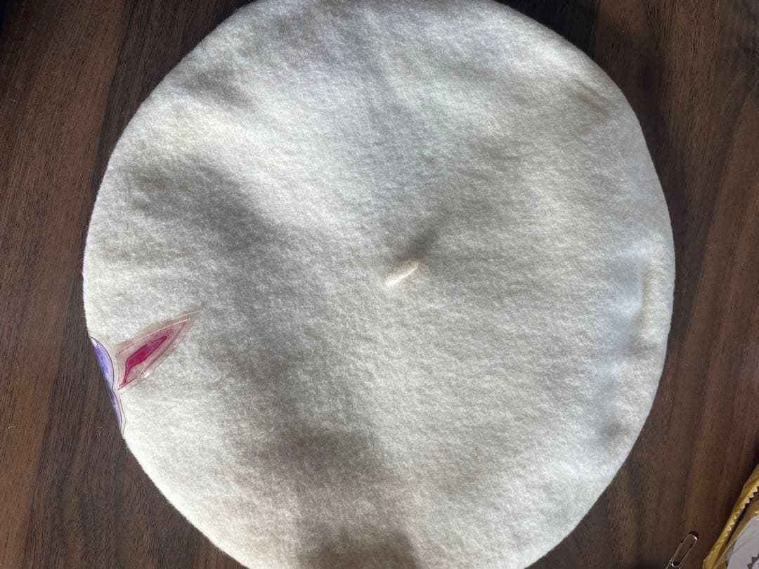 シャネル　ビニールカメリア　ベレー帽　ヴィンテージ　レア