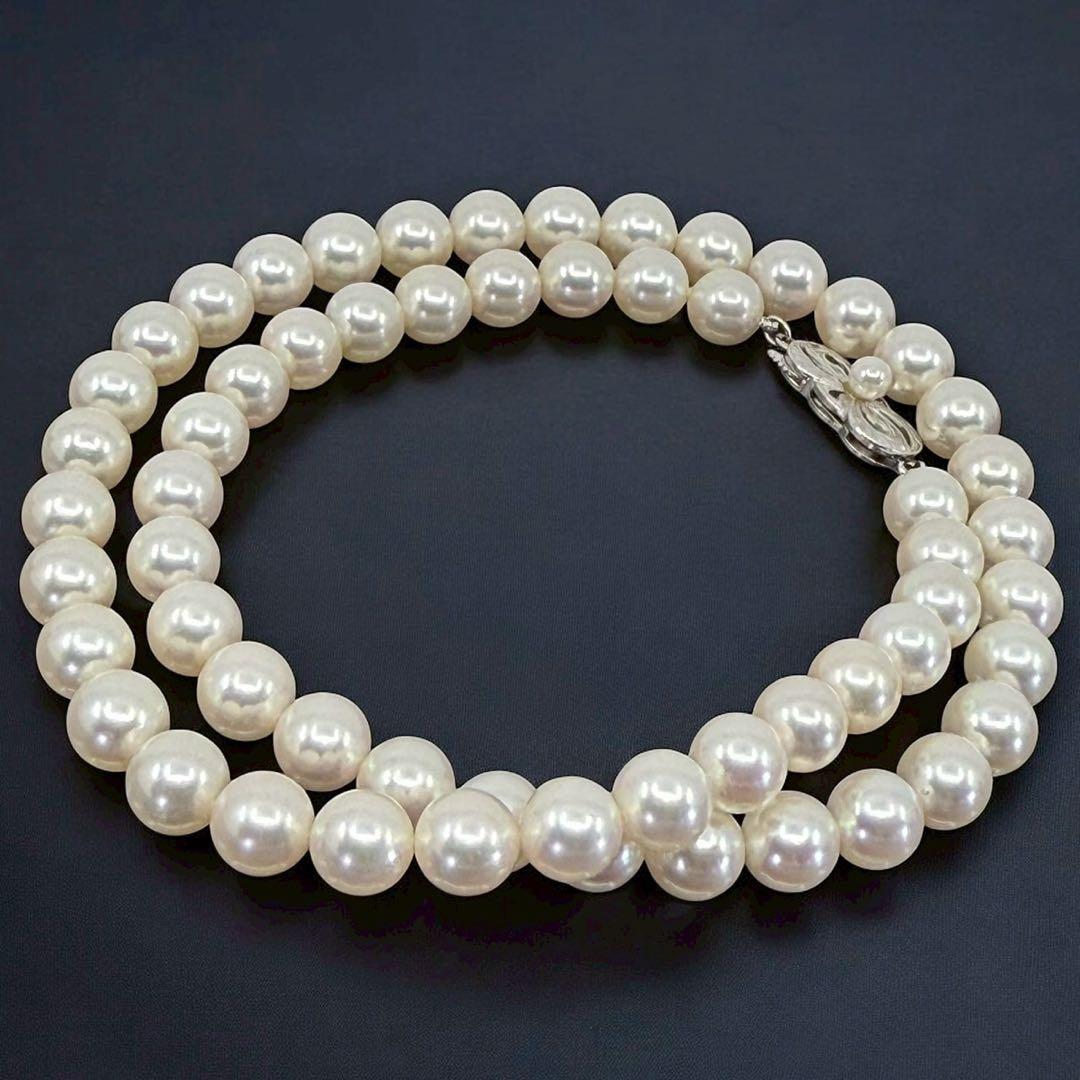 【最高峰】ミキモト　現行クラスプ　アコヤ　本真珠　ネックレス　大珠　7.5mm