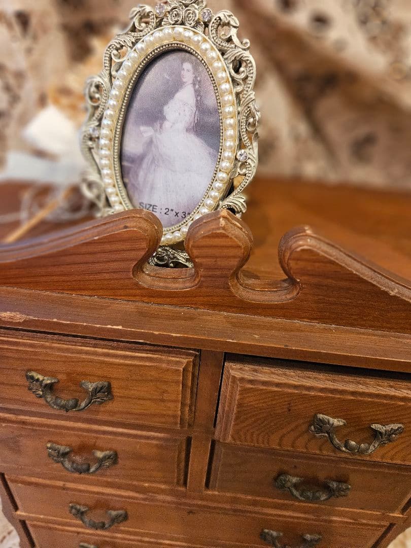 フランスアンティーク風　小物入れ　キャビネット　ブロカント