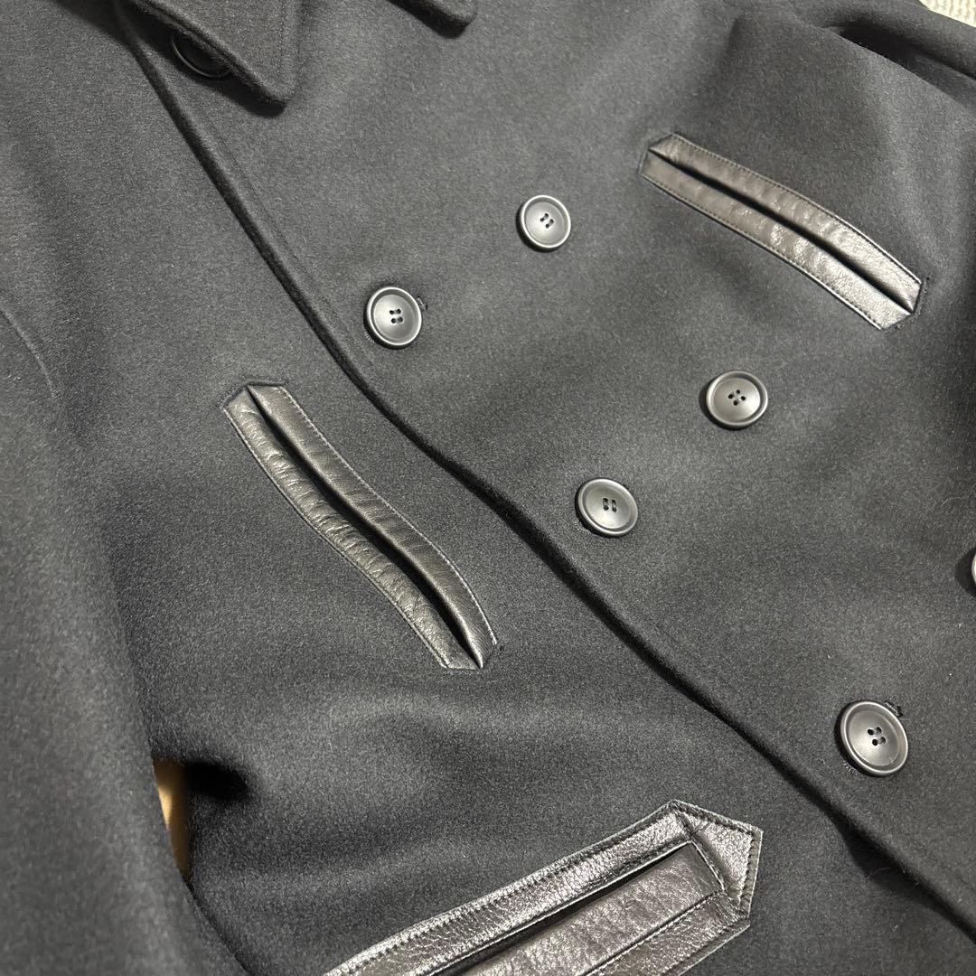 【新品極美品】25AW★MASSES（マシス）Pコート 黒M メルトン