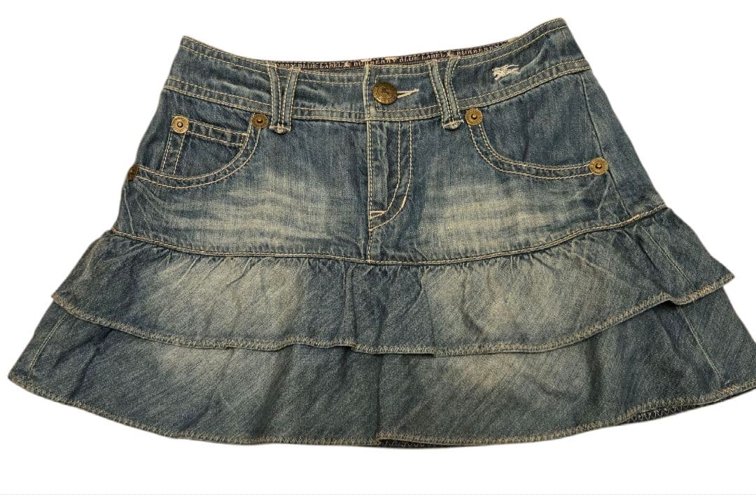 レア✨BURBERRY BLUE LABEL デニムフレアスカート　25