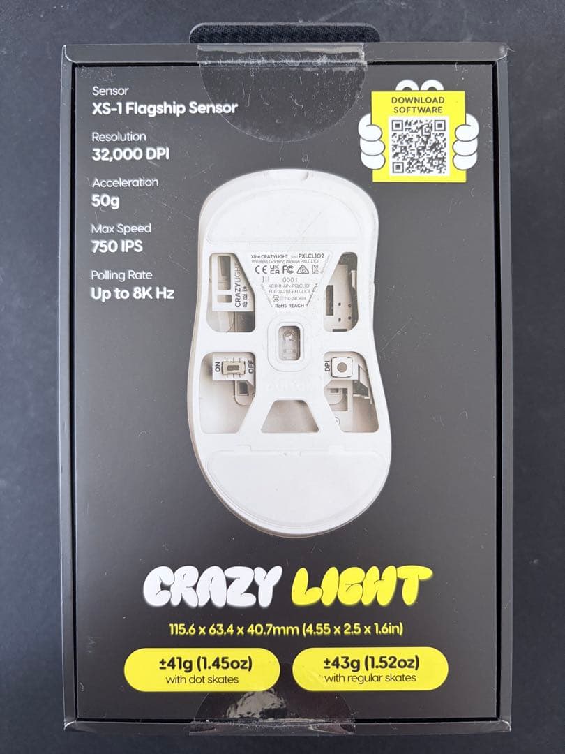 マウス・トラックボール Pulsar Xlite CrazyLight Mini