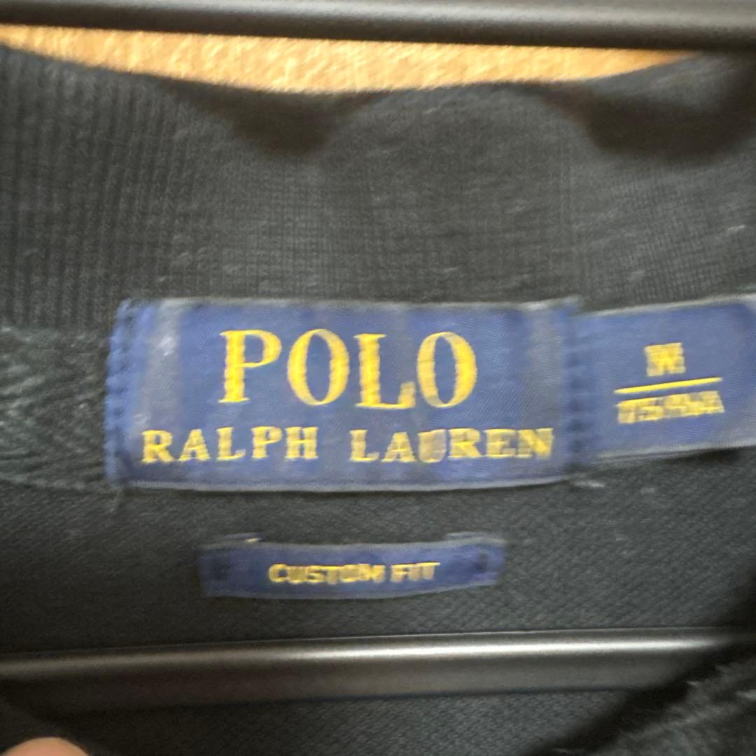ポロラルフローレン 半袖ポロシャツ ビッグポニー ニューヨーク ブラック M
