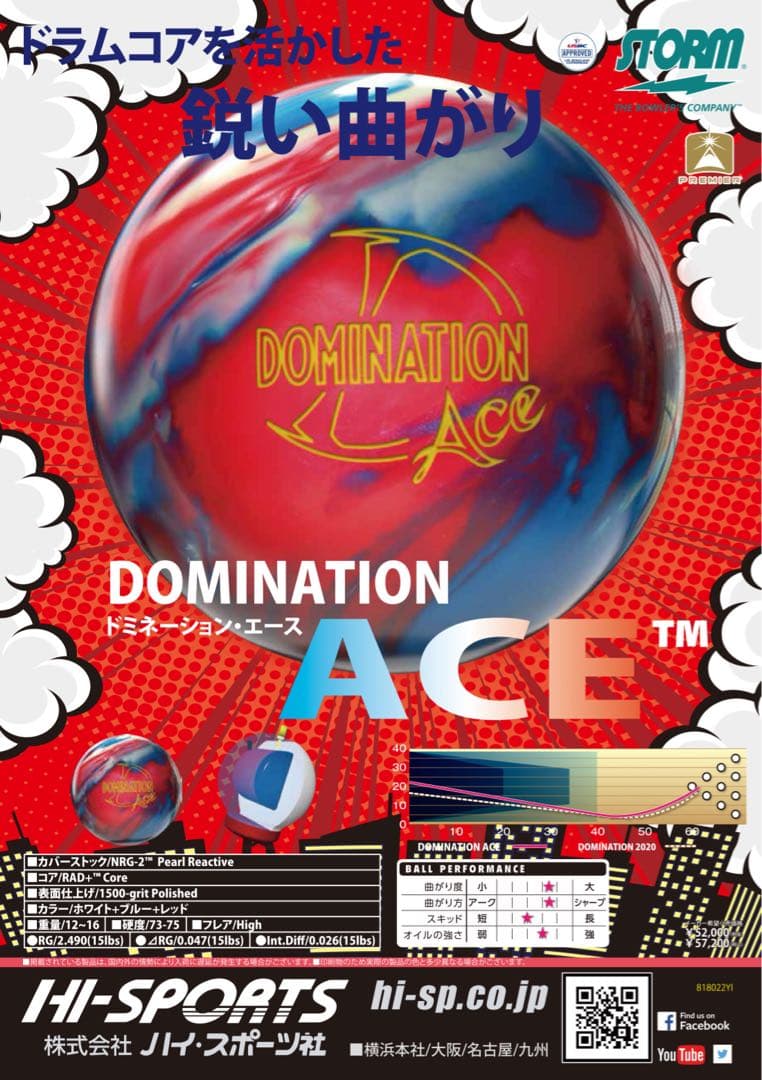 ★15ポンドほぼ新品数投のみ★隠れた名球★ドミネーションエース★ストーム★